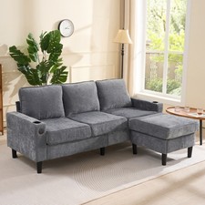 3 Seater Sofa with Footstool