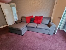Large Grey L Shape Sofa