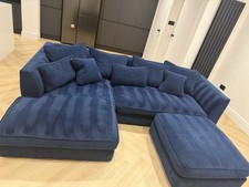 L Shaped Sofa With Pouffe In