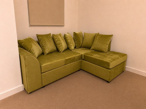 Seater olive colour plush - seater,