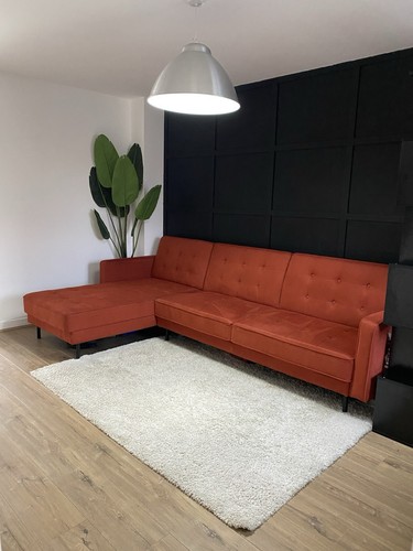 Shape corner sofa burnt - sofa,